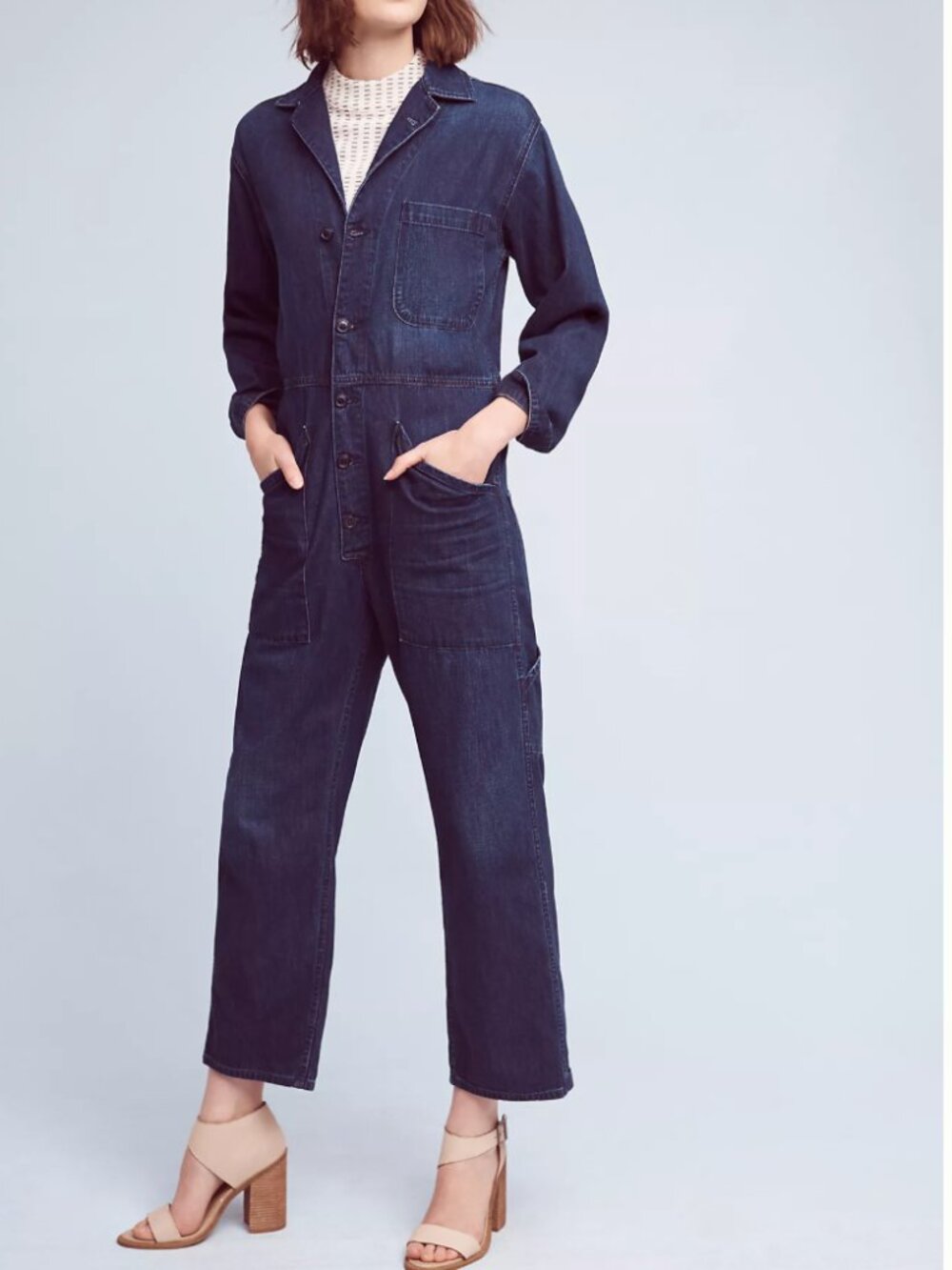 Citizens of Humanity Jumpsuit Flight Denim Blue Utility Boiler Suit Small